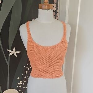 Wilfred Vibrant Orange Crochet Top